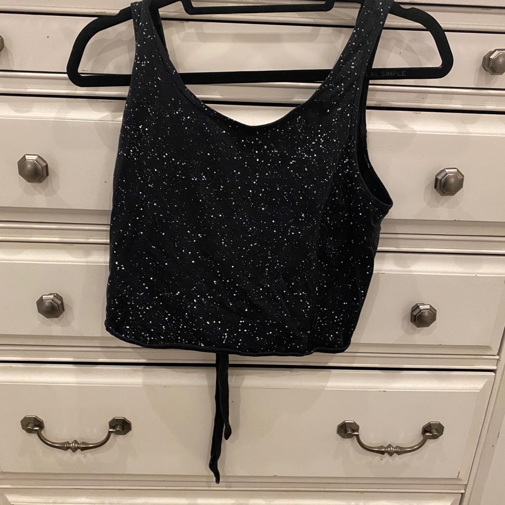 Lululemon splatter tie back tank
